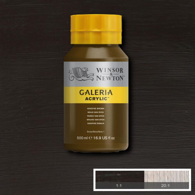 Galeria acrylverf Pot 500ml - no.676 Vandyke Brown