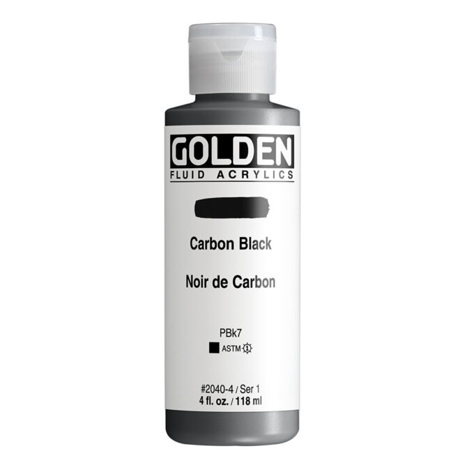 Golden Fluid Acrylics 118ml - 2040 Carbon Black (s1)