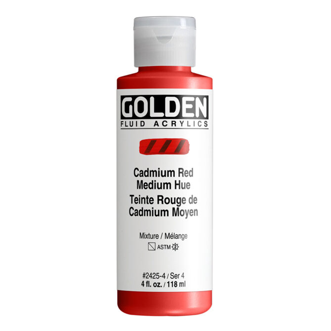 Golden Fluid Acrylics 118ml - 2425 Cadmium Red Medium Hue (s4)
