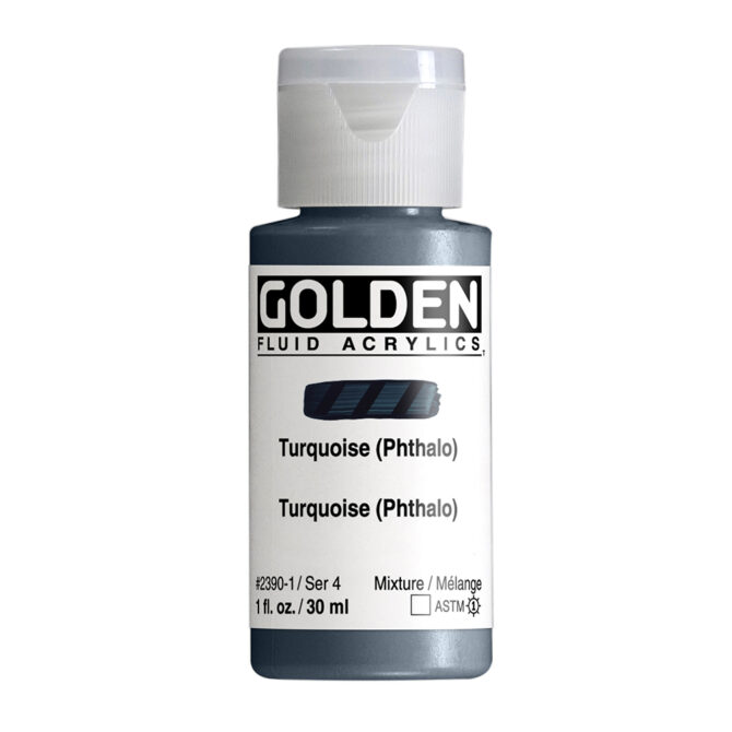 Golden Fluid Acrylics 30ml - 2390 Turquoise Phthalo (s4)