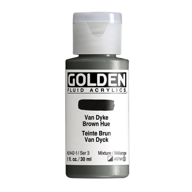 Golden Fluid Acrylics 30ml - 2442 Van Dyke Brown Hue (s3)