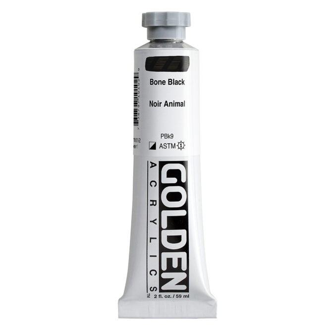 Golden Heavy Body Acrylics tube 59ml - 1010 Bone Black (s1)