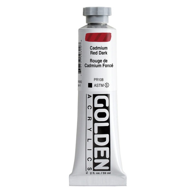 Golden Heavy Body Acrylics tube 59ml - 1080 C.P. Cadmium Red Dark (s9)
