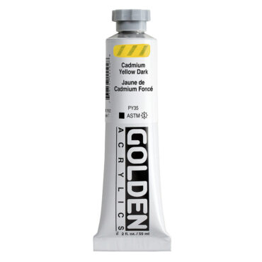Golden Heavy Body Acrylics tube 59ml - 1110 C.P. Cadmium Yellow Dark (s7)