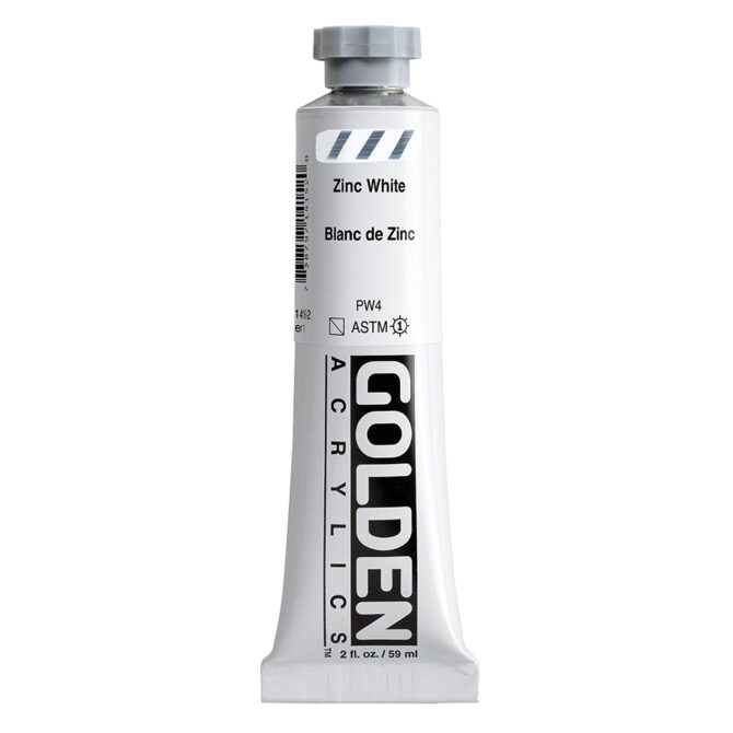 Golden Heavy Body Acrylics tube 59ml - 1415 Zinc White (s1)