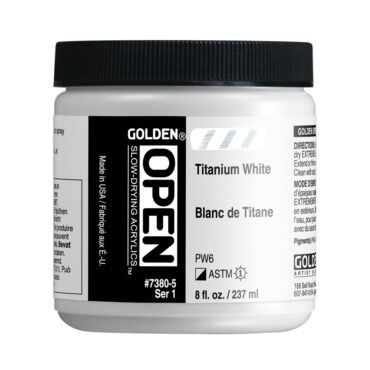 Golden OPEN Acrylics pot 237ml – 7380 Titanium White (s1)