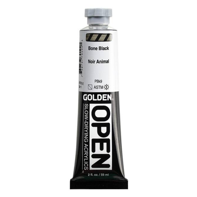 Golden OPEN Acrylics tube 59ml - 7010 Bone Black (s1)