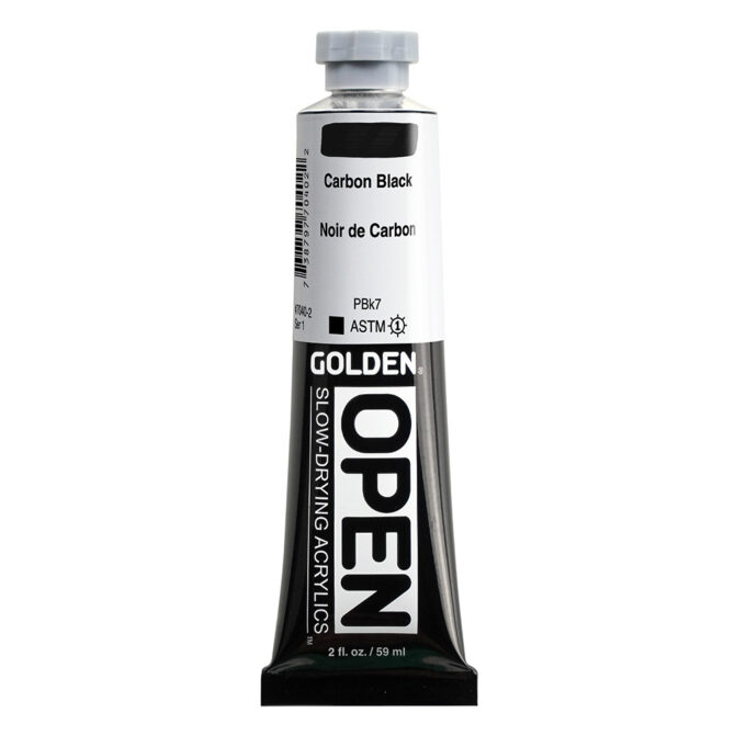 Golden OPEN Acrylics tube 59ml – 7040 Carbon Black (s1)