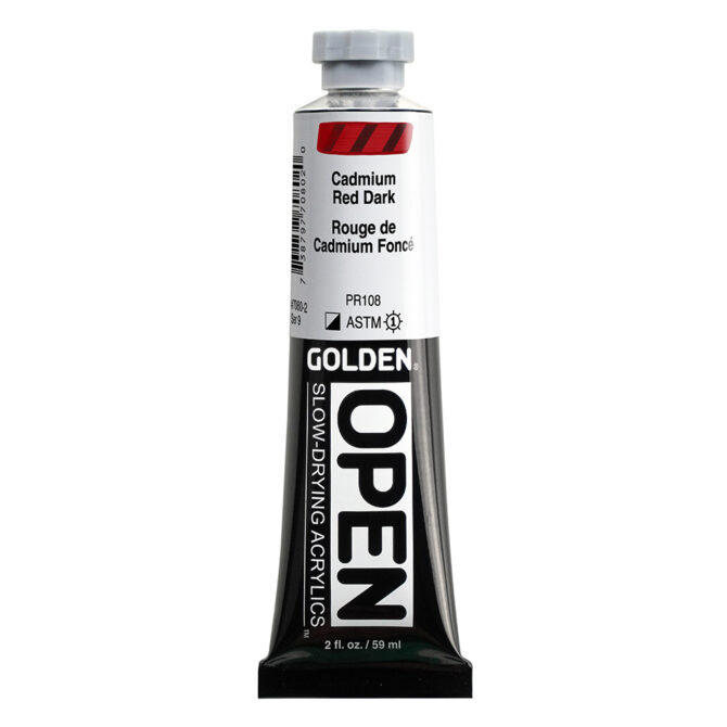 Golden OPEN Acrylics tube 59ml - 7080 C.P. Cadmium Red Dark (s9)