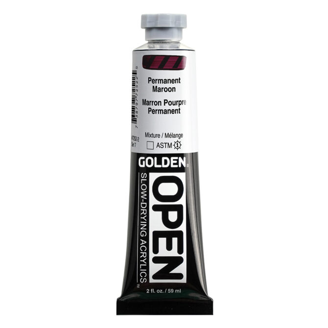 Golden OPEN Acrylics tube 59ml - 7252 Permanent Maroon (s7)