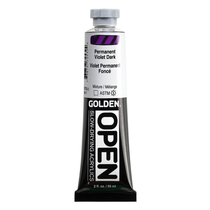 Golden OPEN Acrylics tube 59ml - 7253 Permanent Violet Dark (s7)