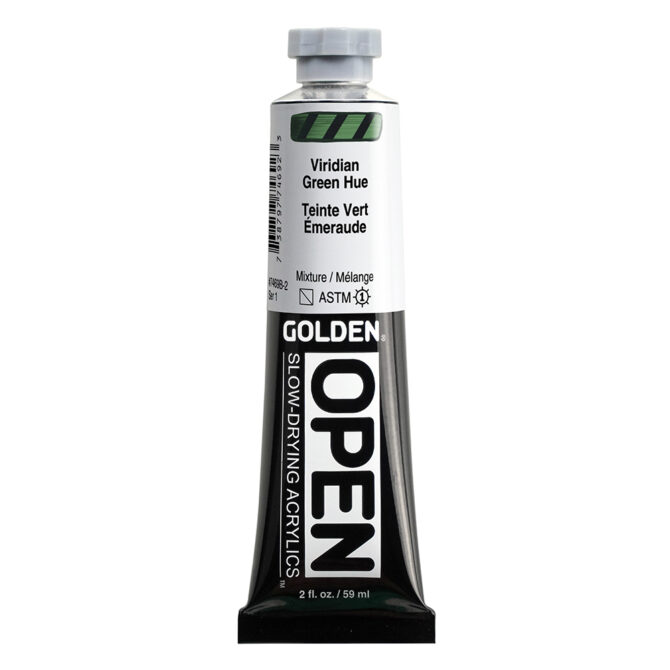 Golden OPEN Acrylics tube 59ml – 7469 Viridian Green Hue (s1)