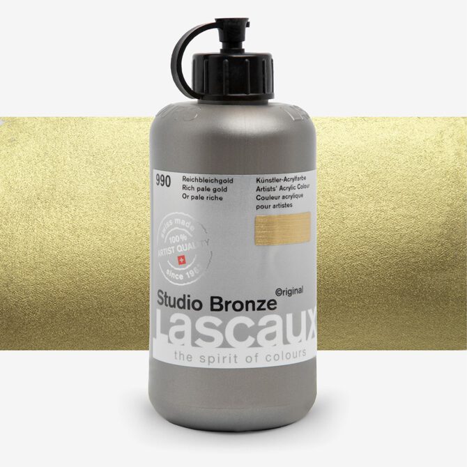 Lascaux Studio BRONZE acrylverf 250ml - 990 Rich Pale Gold