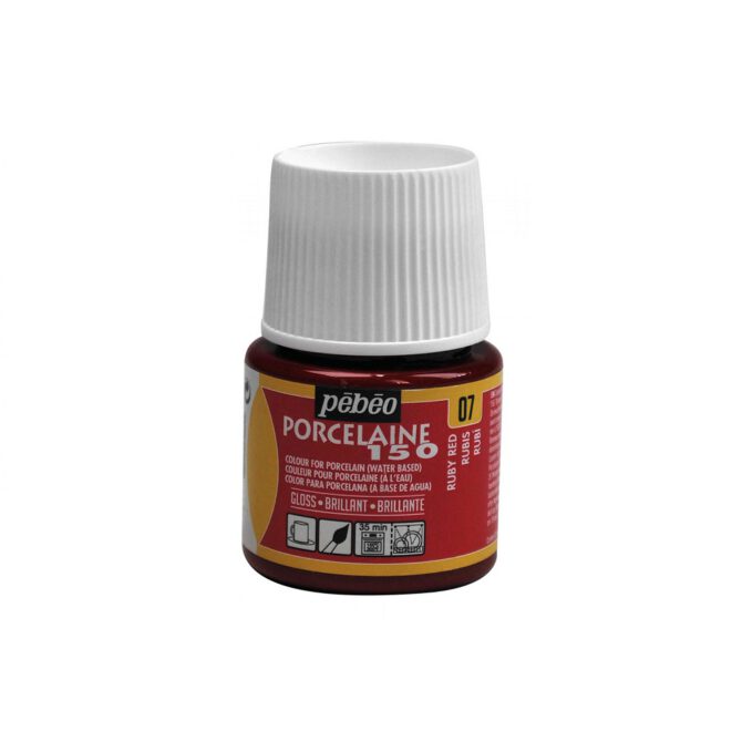 Pebeo Porcelaine 150 Porseleinverf 45ml - 07 Ruby Red