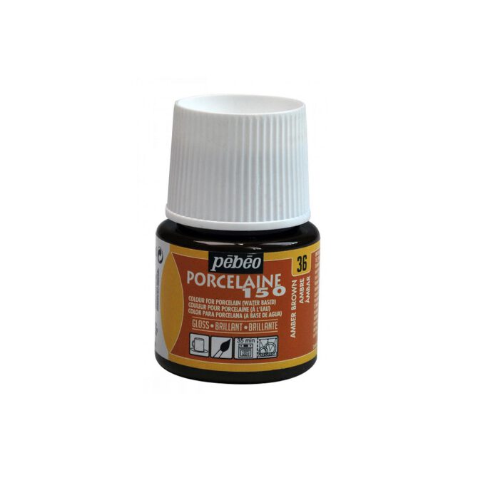 Pebeo Porcelaine 150 Porseleinverf 45ml - 36 Amber Brown