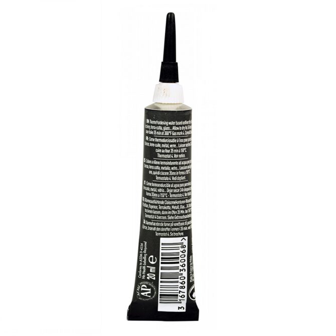 Pebeo Porcelaine Outliner tube 20ml - 06 Anthracite Black