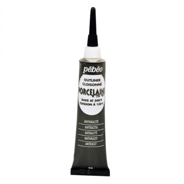 Pebeo Porcelaine Outliner tube 20ml - 06 Anthracite Black