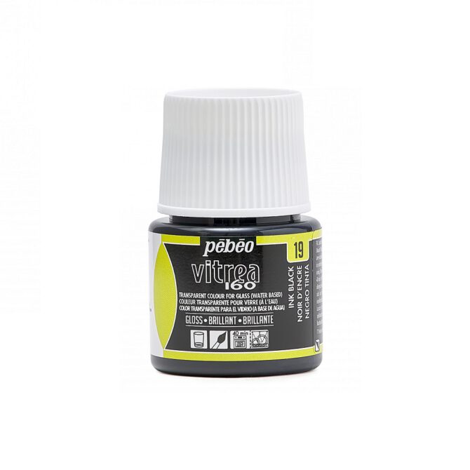 Pebeo Vitrea glasverf 45ml GLOSS - 19 Ink Black