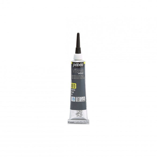 Pebeo Vitrea Outliner tube 20ml - Pewter