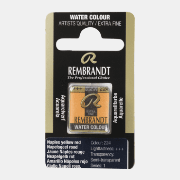 Rembrandt water colour half napje - 224 Naples yellow red (s1)