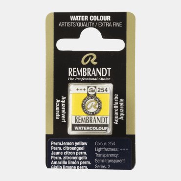 Rembrandt water colour half napje - 254 Perm. lemon yellow (s2)