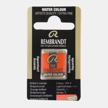 Rembrandt water colour half napje - 264 Brilliant orange (s2)