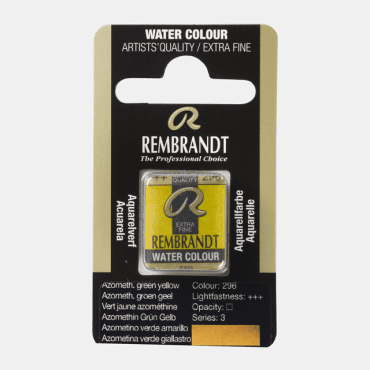 Rembrandt water colour half napje - 296 Azomethine green yellow (s3)