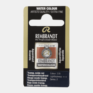 Rembrandt water colour half napje - 378 Transp. oxide red (s2)