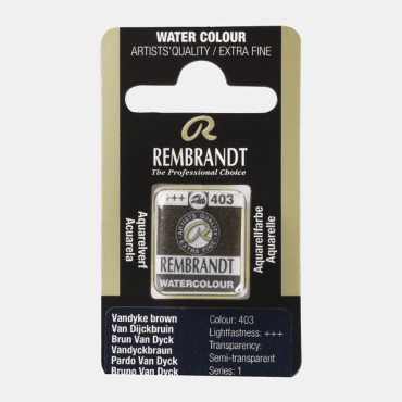 Rembrandt water colour half napje - 403 Vandyke brown (s1)