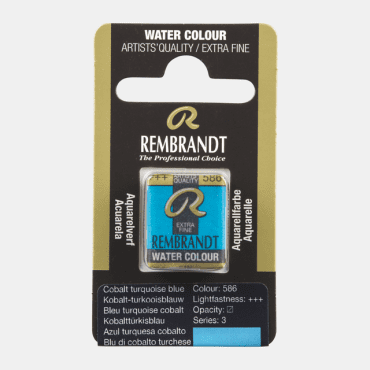 Rembrandt water colour half napje - 586 Cobalt turquoise blue (s3)