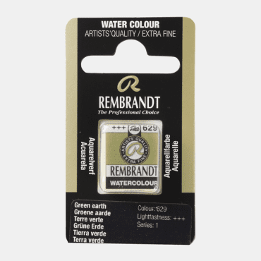 Rembrandt water colour half napje - 629 Green earth (s1)