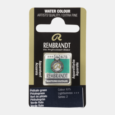 Rembrandt water colour half napje - 675 Phthalo green (s2)