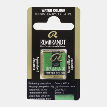 Rembrandt water colour half napje - 681 Phthalo green yellow (s2)