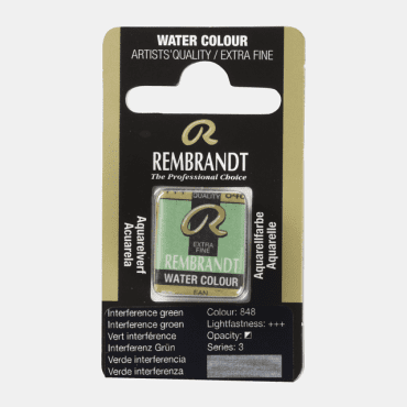 Rembrandt water colour half napje - 848 Interference green (s3)
