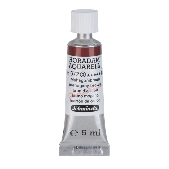 Schmincke Horadam Aquarel tube 5ml - 672 Mahogany Brown (s2)