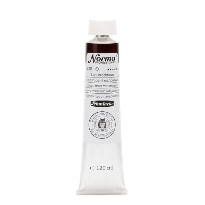 Schmincke Norma Olieverf Tube 120ml - 618 Transparent Red Brown (s1)