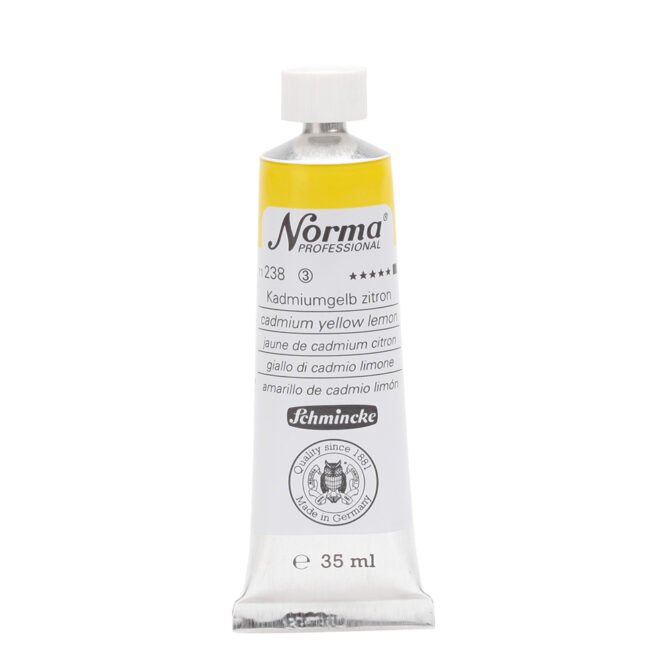 Schmincke Norma Olieverf Tube 35ml - 238 Cadmium Yellow Lemon (s3)