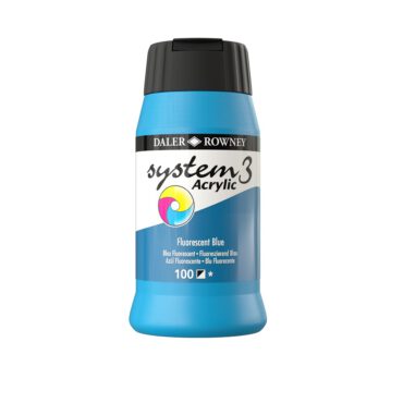 SYSTEM 3 ACRYLVERF Pot 500ml - NO.100 FLUORESCENT BLUE