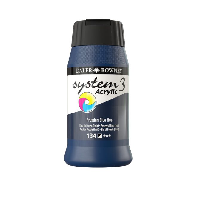 SYSTEM 3 ACRYLVERF Pot 500ml - NO.134 PRUSSIAN BLUE (HUE)