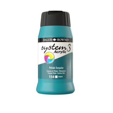 SYSTEM 3 ACRYLVERF Pot 500ml - NO.154 PHTHALO TURQUOISE