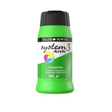 SYSTEM 3 ACRYLVERF Pot 500ml - NO.349 FLUORESCENT GREEN