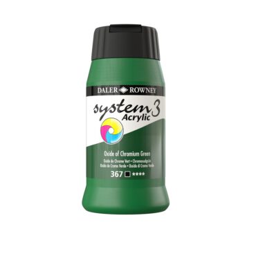 SYSTEM 3 ACRYLVERF Pot 500ml - NO.367 OXIDE OF CHROMIUM GREEN