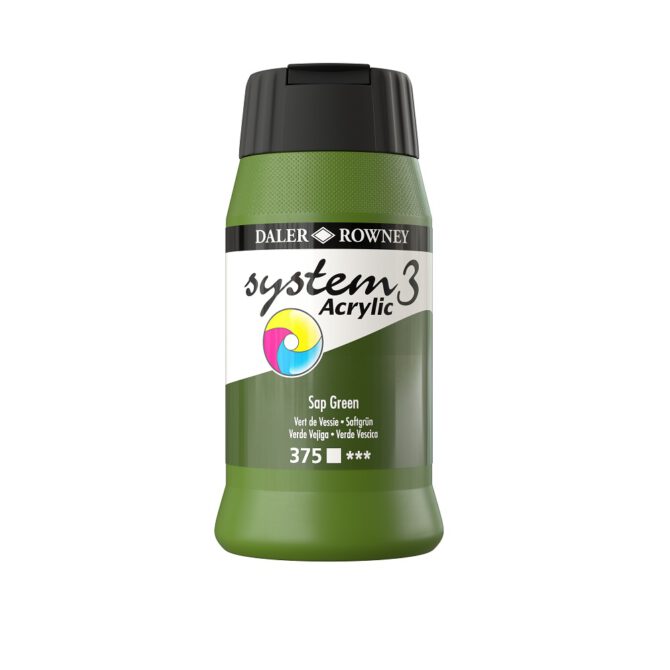 SYSTEM 3 ACRYLVERF Pot 500ml - NO.375 SAP GREEN