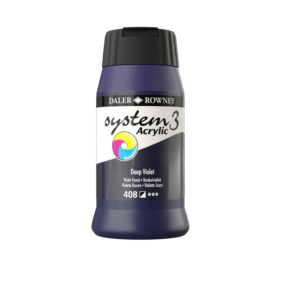 SYSTEM 3 ACRYLVERF Pot 500ml - NO.408 DEEP VIOLET
