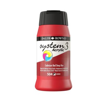 SYSTEM 3 ACRYLVERF Pot 500ml - NO.504 CADMIUM RED DEEP (HUE)