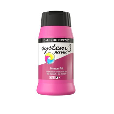 SYSTEM 3 ACRYLVERF Pot 500ml - NO.538 FLUORESCENT PINK