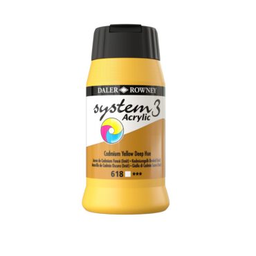 SYSTEM 3 ACRYLVERF Pot 500ml - NO.618 CADMIUM YELLOW DEEP (HUE)