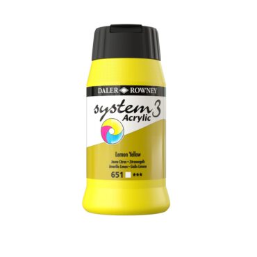 SYSTEM 3 ACRYLVERF Pot 500ml - NO.651 LEMON YELLOW