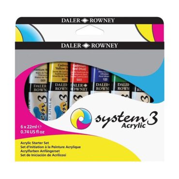 System 3 acrylverf starter set - 6 x 22ml