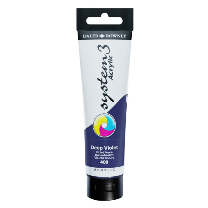 SYSTEM 3 ACRYLVERF Tube 150ml - NO.408 DEEP VIOLET